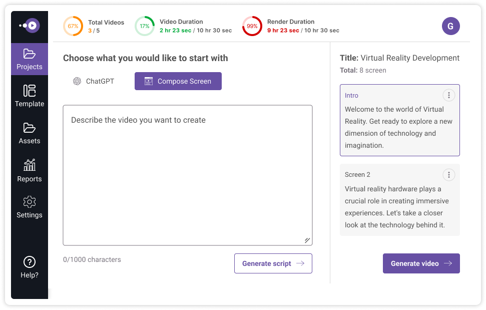 Videos creating steps-1